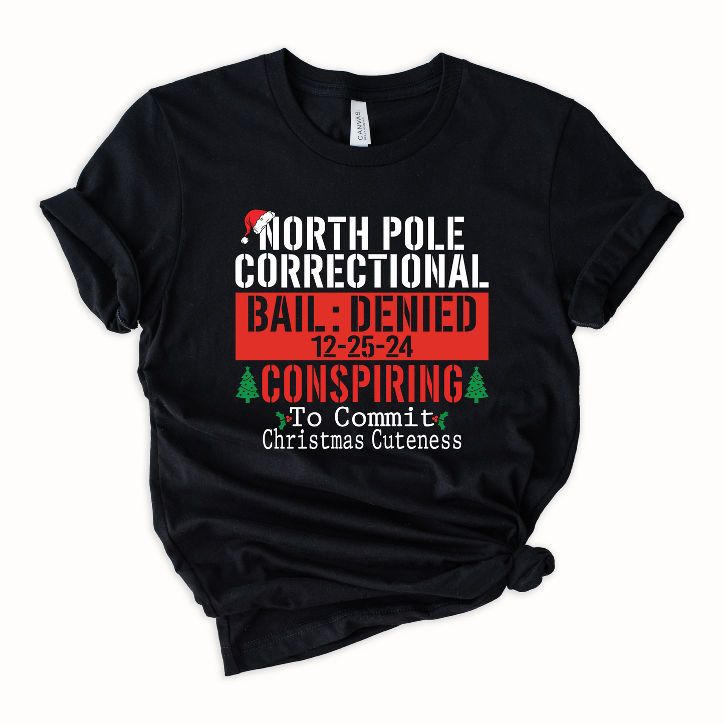 Wholesale North Pole Correctional Conspiring Graphic Tee - Black Tee