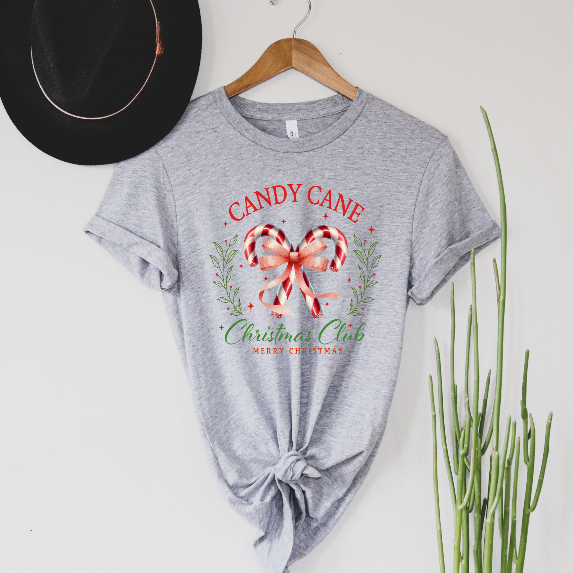 Wholesale Candy Cane Christmas Club - Pink Tee