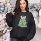 Wholesale Girly Christmas Tree Coquette - Black Tee