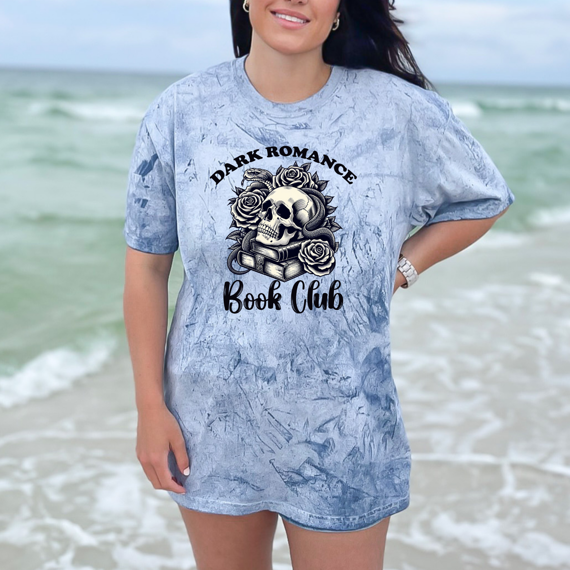 Wholesale Dark Romance Book Club Graphic Tee - CC Colorblast Ocean Tee