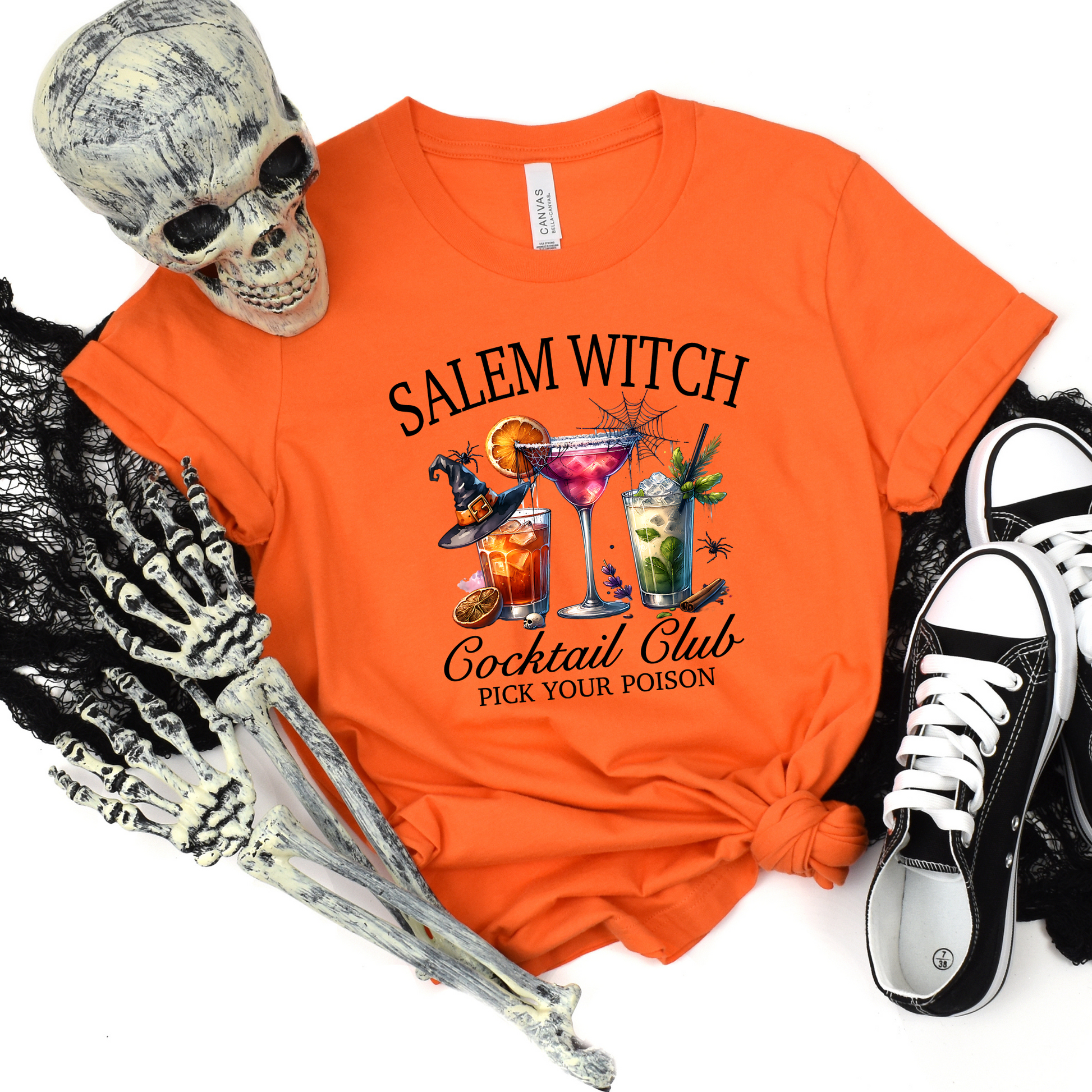 Wholesale Salem Witch Cocktail Club - Heather Team Purple Tee