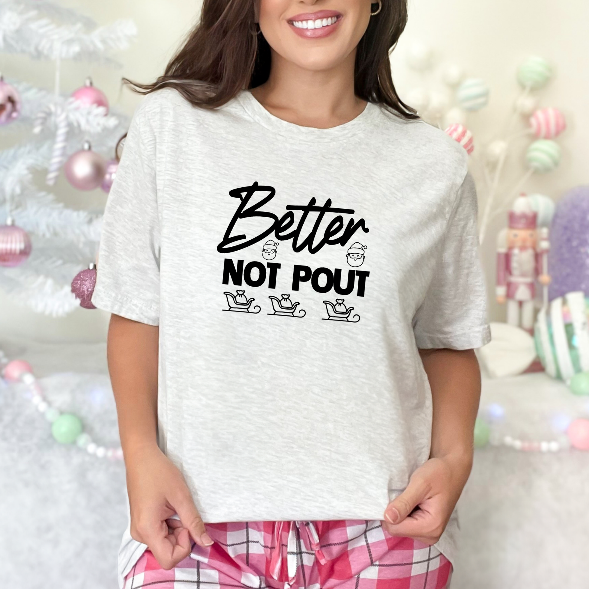 Wholesale Better Not Pout Graphic Tee - Ash Tee