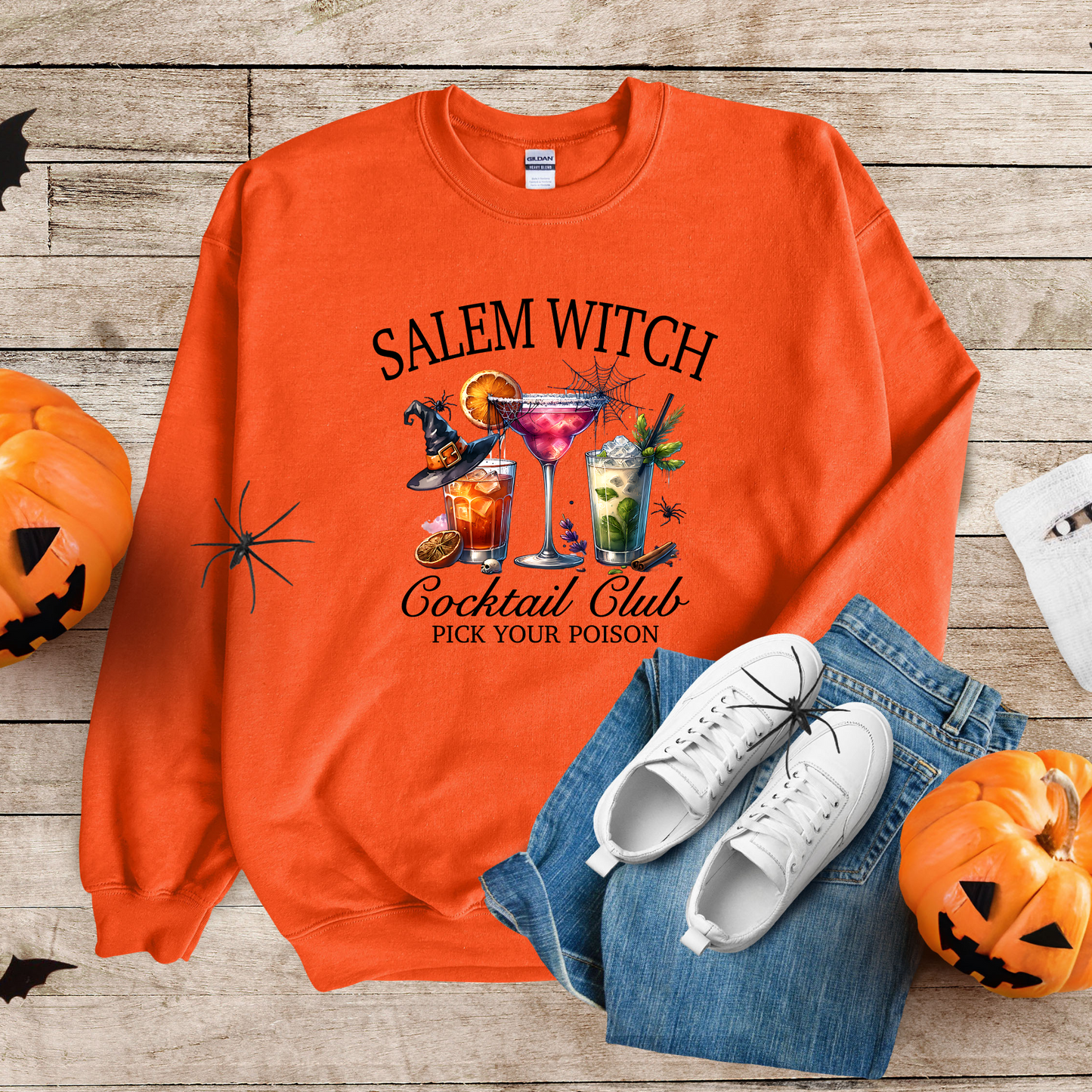 Wholesale Salem Witch Cocktail Club - Orange Tee