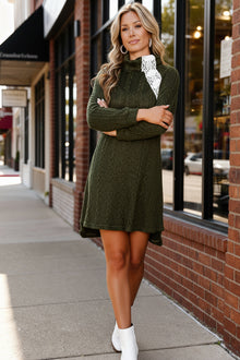  The Evergreen Lace Sweater Tunic