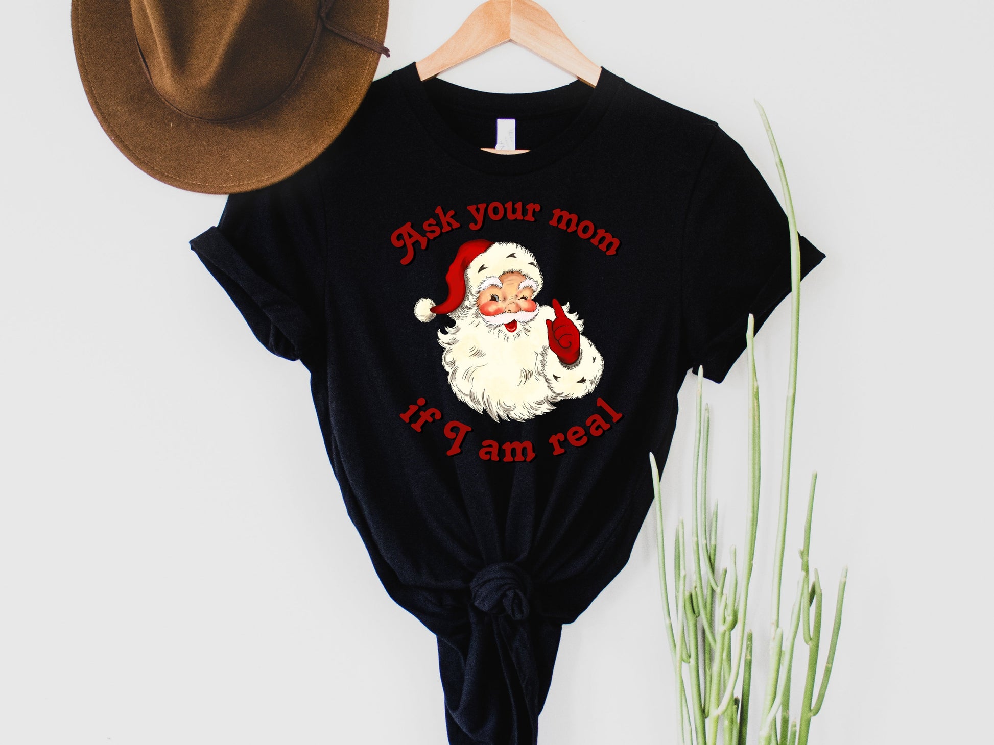 Wholesale Ask your mom Graphic Tee - Black
