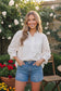 Pretty in White Puff Sleeve Button Top
