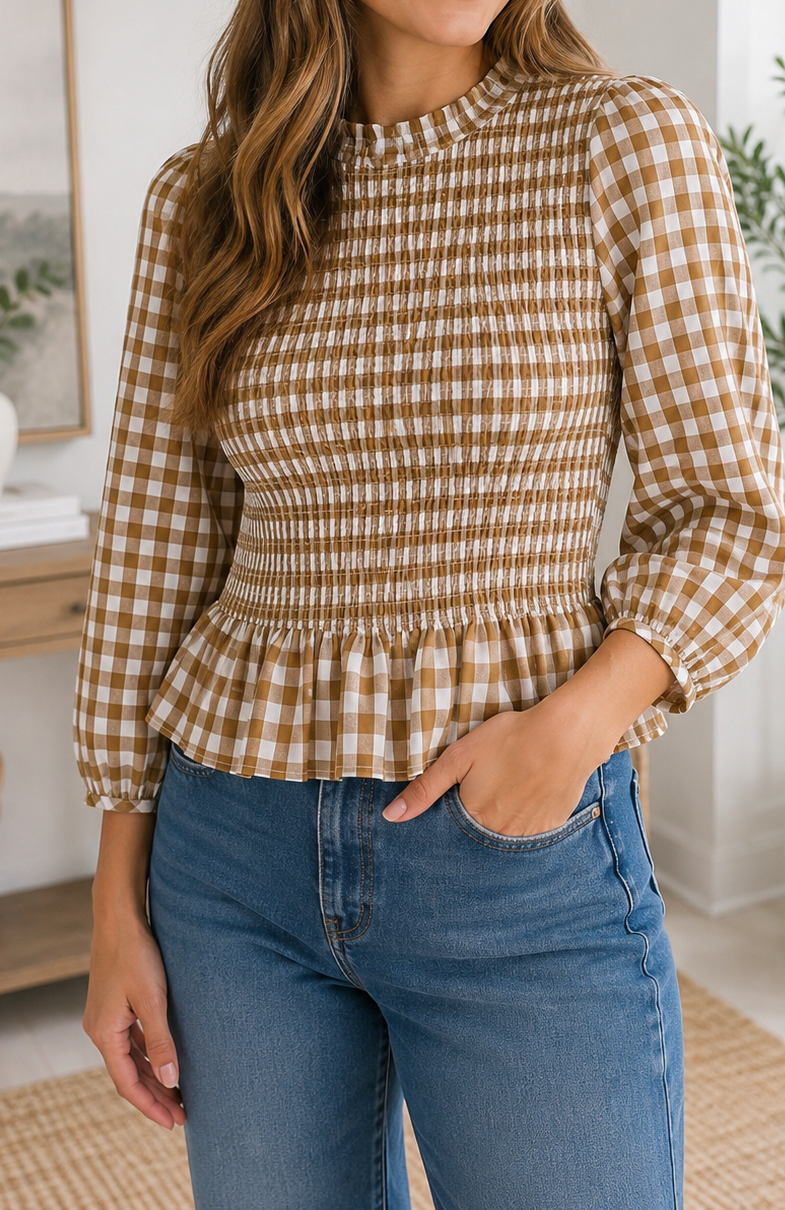 The Autumn Harvest Smocked Top