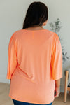 Cali Blouse in Neon Orange