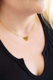  Checkered Heart Necklace