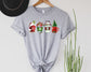 Wholesale Clark Christmas Coffee Graphic Tee - Heathered Green