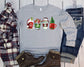 Wholesale Clark Christmas Coffee Graphic Tee - Heather Grey