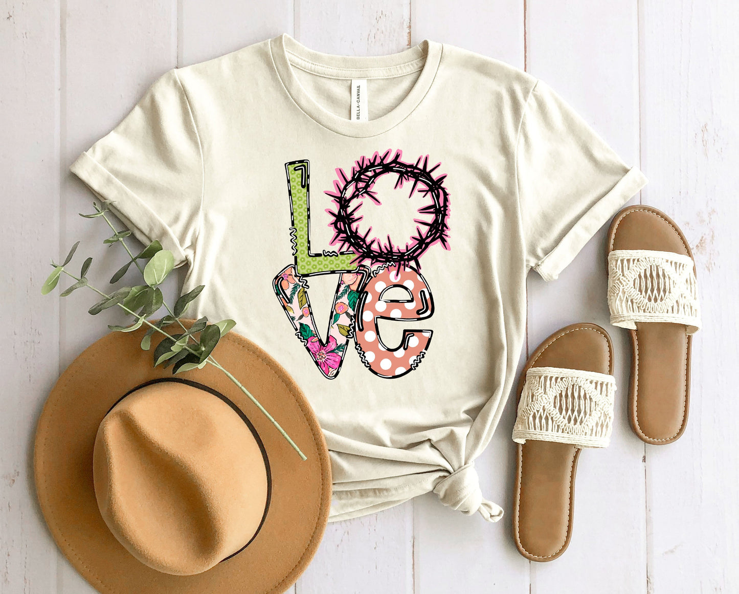 Wholesale Easter Love Graphic Tee - Mint