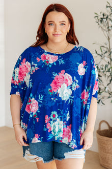  Essential Blouse in Royal and Pink Floral