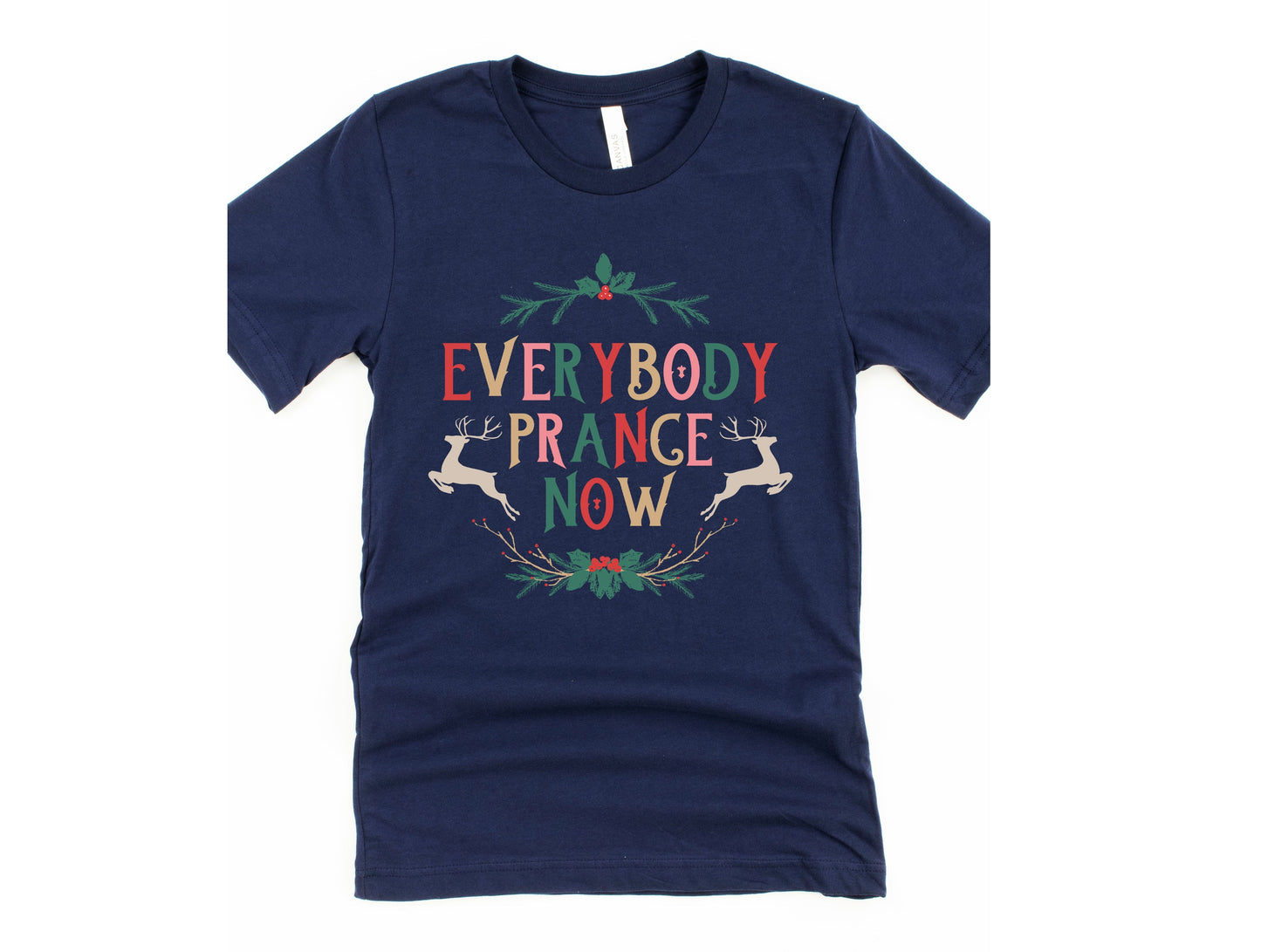 Wholesale Everybody Prance Now Graphic Tee - Navy Teev