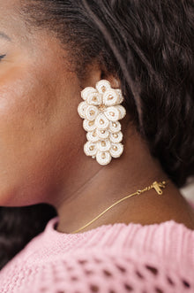  Falling Petals Earrings in Ivory