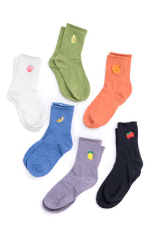  Fruit Snack Socks Set of 6