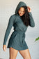 Getting Out Romper in Smoked Spruce