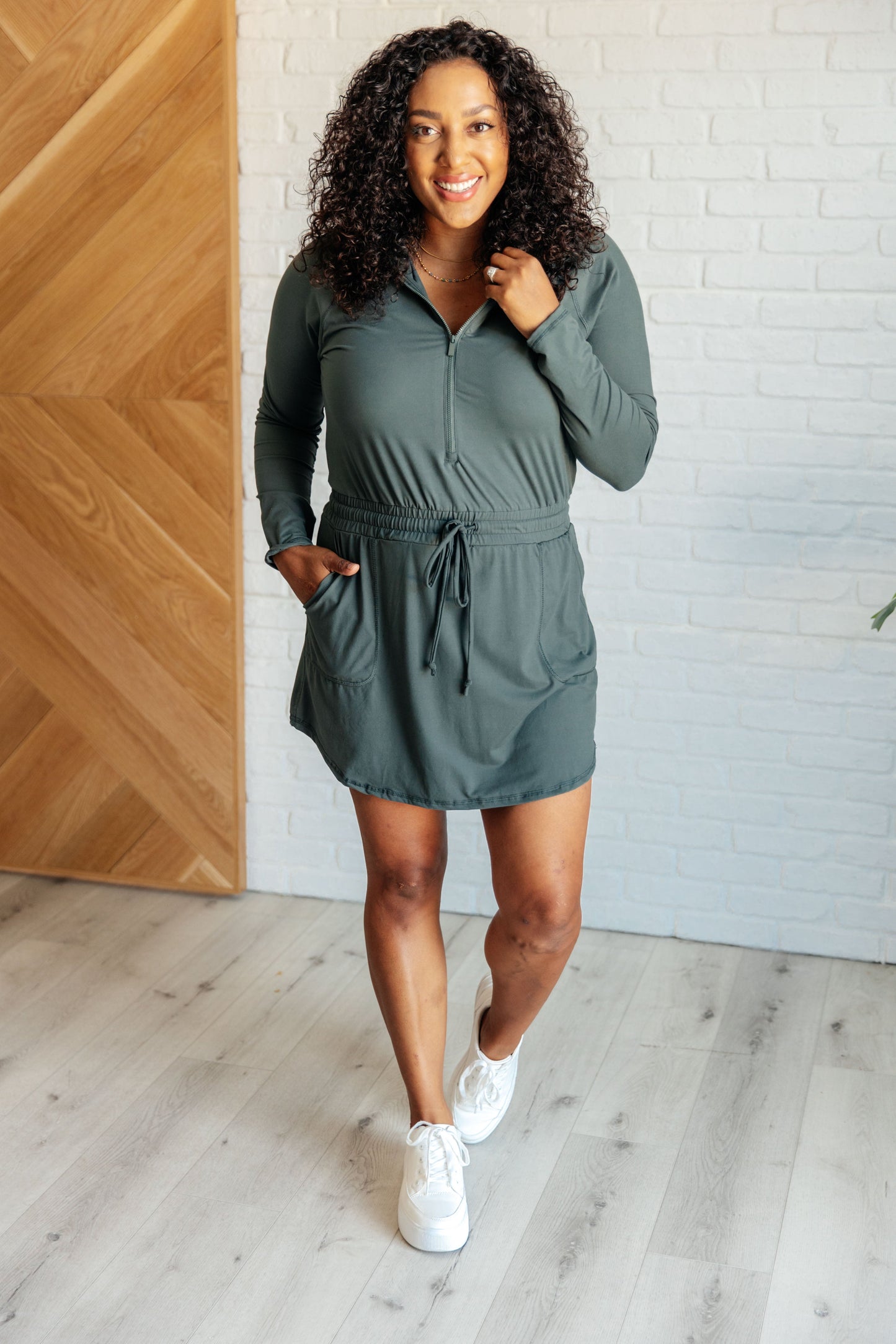 Getting Out Romper in Smoked Spruce
