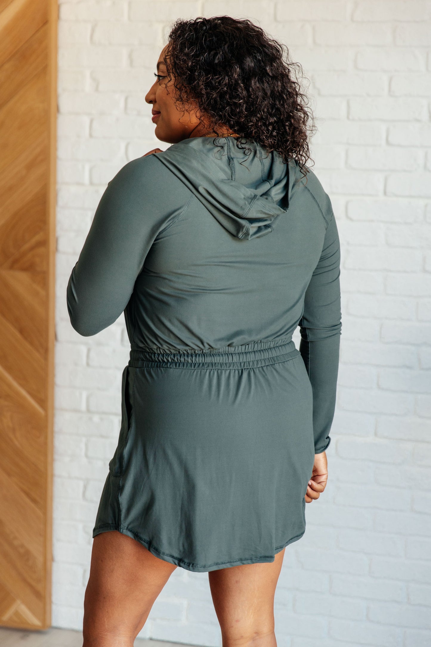 Getting Out Romper in Smoked Spruce