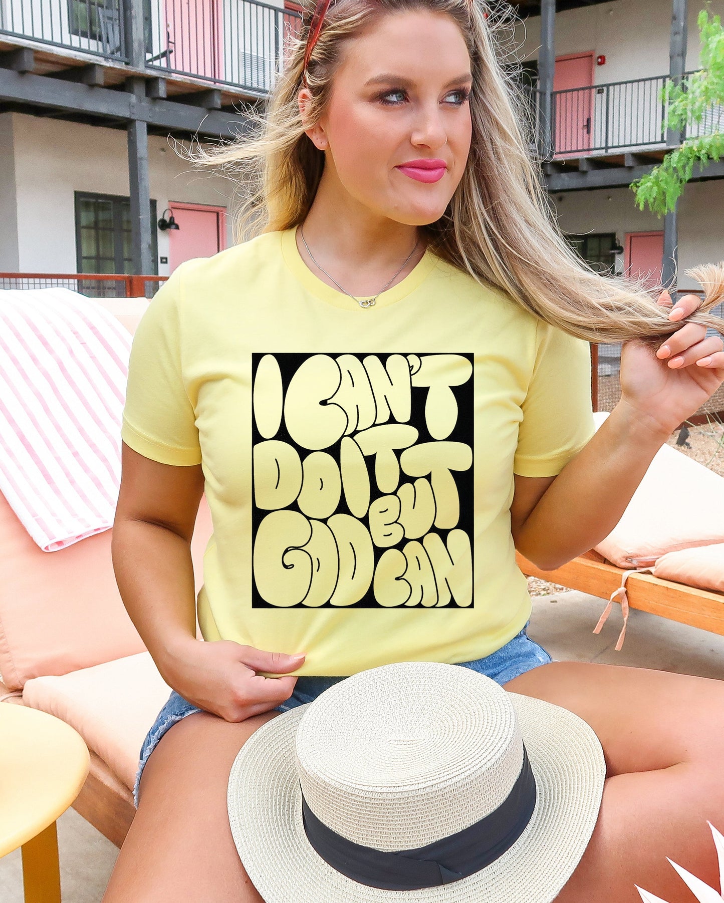 Wholesale God Can Graphic Tee - Yellow