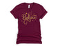 Wholesale Gold Believe Graphic Tee - Maroon