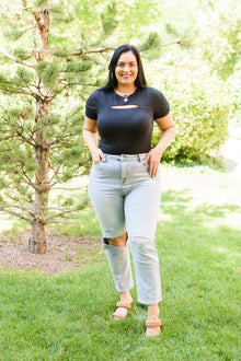  Good Karma Light Wash Distressed Jeans