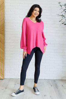  Good Things Are Coming V-Neck Top in Pink