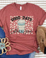 Wholesale Good Days Begin with Coffee & Jesus Graphic Tee - Clay Tee