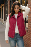 Cranberry Cozy Puffer Vest