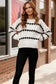 Snowfall Diamonds Black and White Sweater