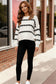 Snowfall Diamonds Black and White Sweater