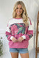 Rosy Garden Getaway Color Block Top