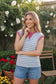 Stripe and Shine Colorblock Muscle Tee