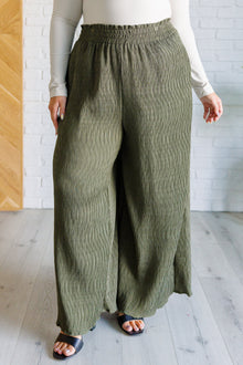  Harmony High Rise Wide Pants in Olive