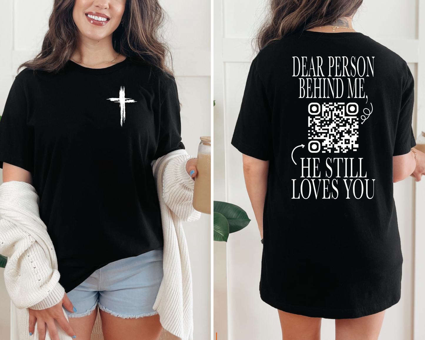 Wholesale He Still Loves You Graphic Tee - Black Tee