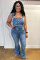 Izzy Control Top Retro Flare Overalls