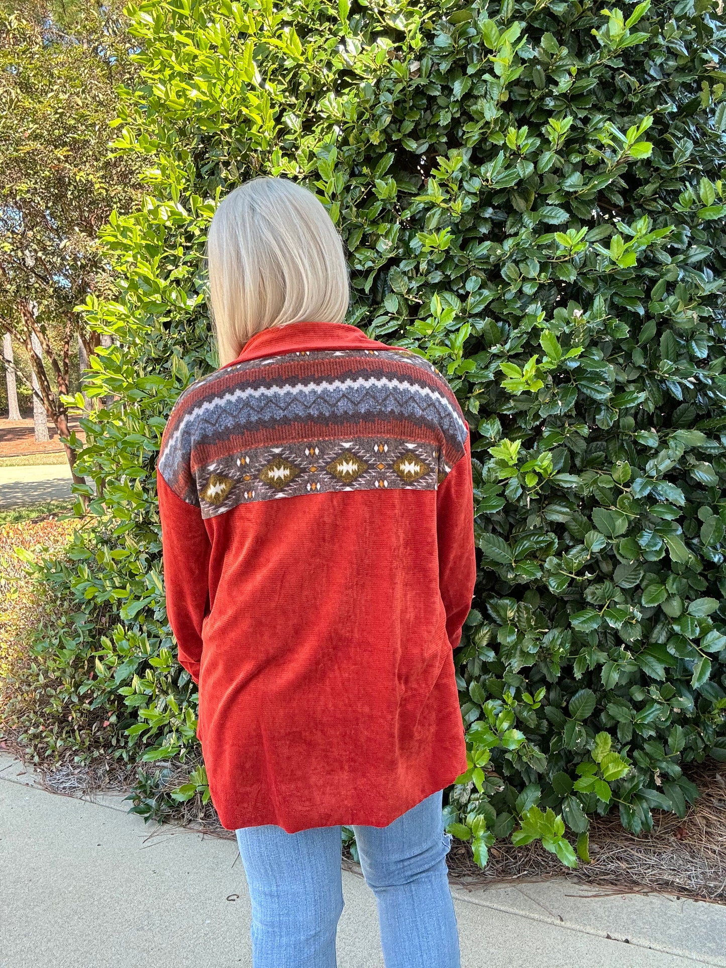 Cozy Cabin Days Sweater in Red