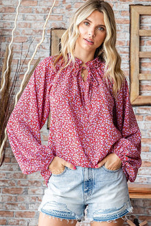  Poppy Daydream Floral Woven Blouse