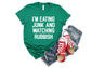 Wholesale I'm Eating Junk and Watching Rubbish Graphic Tee - Red Tee