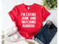Wholesale I'm Eating Junk and Watching Rubbish Graphic Tee - Black Sweatshirt