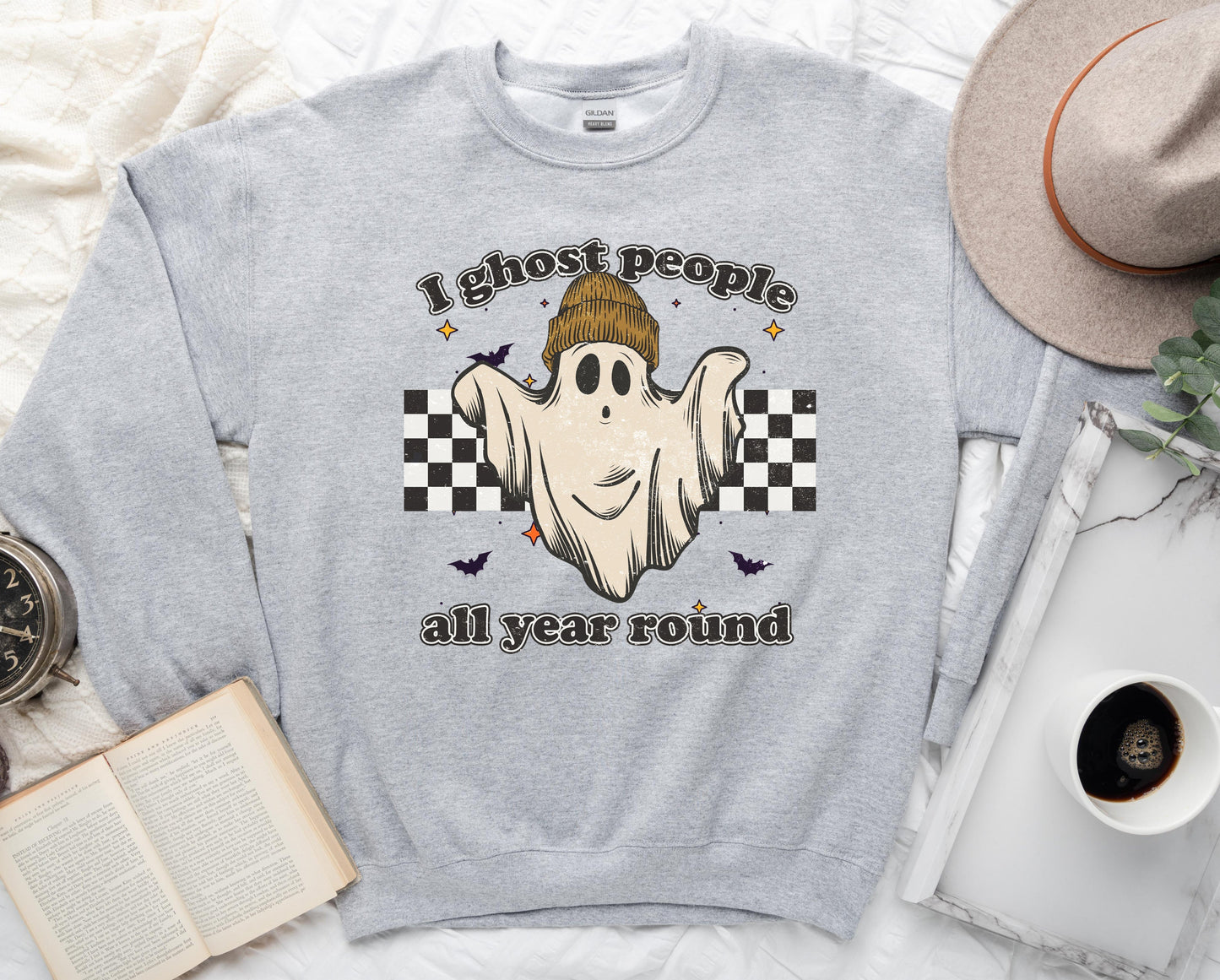 Wholesale I Ghost People All Year Round Graphic Tee - Black