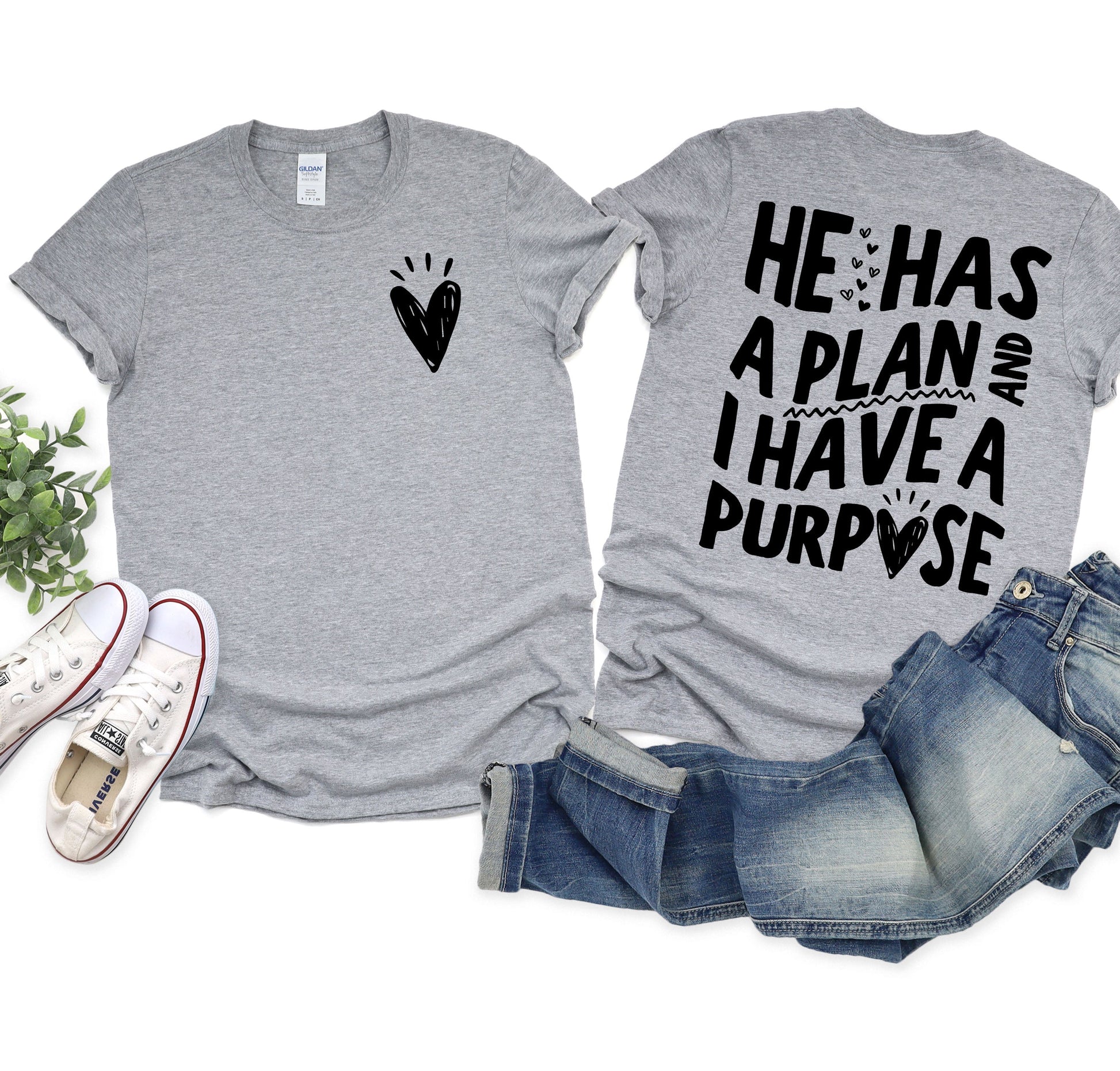 Wholesale I Have a Purpose Graphic Tee - Black