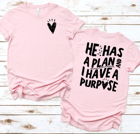 Wholesale I Have a Purpose Graphic Tee - Grey
