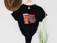 Wholesale Coffee & Christmas Graphic Tee - Grey
