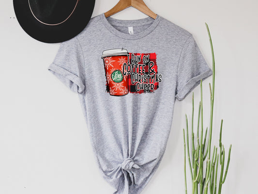 Wholesale Coffee & Christmas Graphic Tee - Black