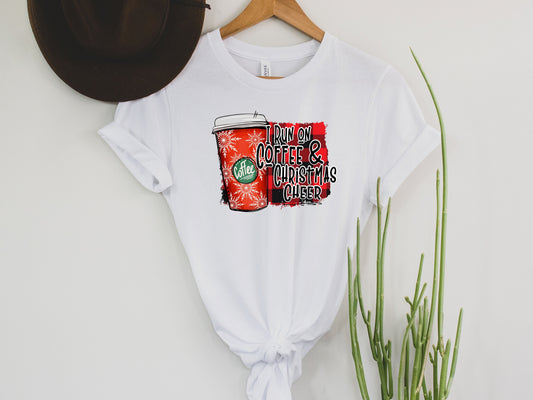 Wholesale Coffee & Christmas Graphic Tee - White