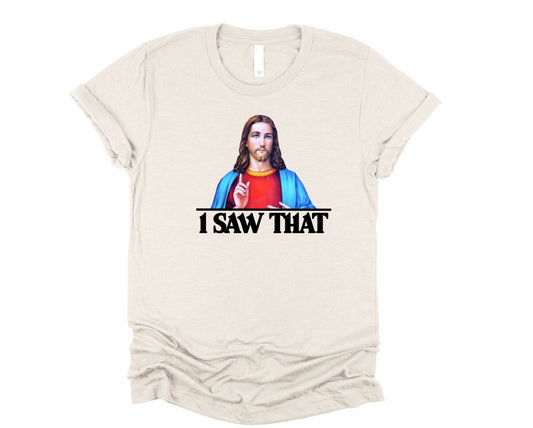 Wholesale I Saw That Graphic Tee - Grey Tee