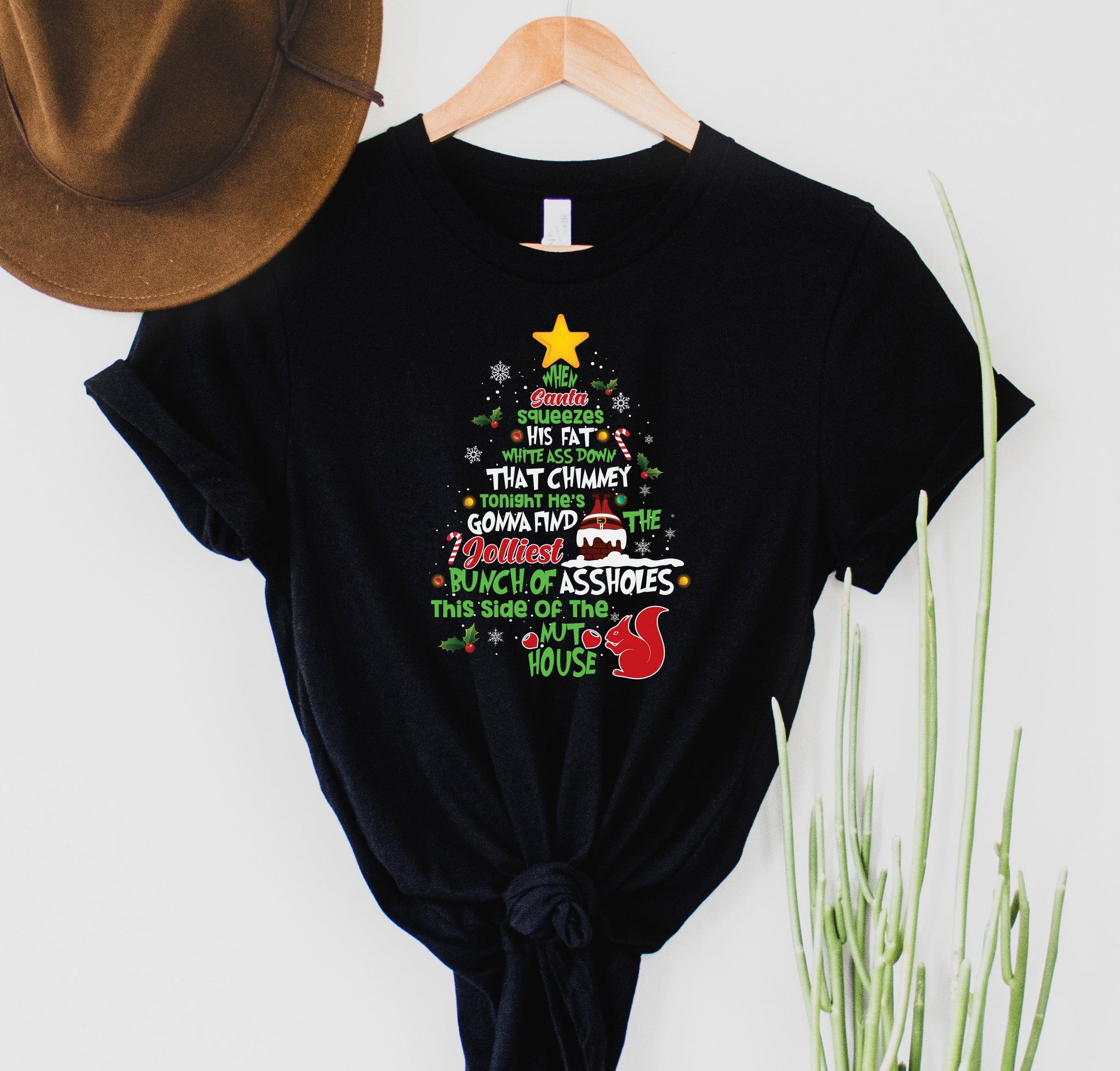Wholesale Jolliest Bunch of A-holes Graphic Tee - Black