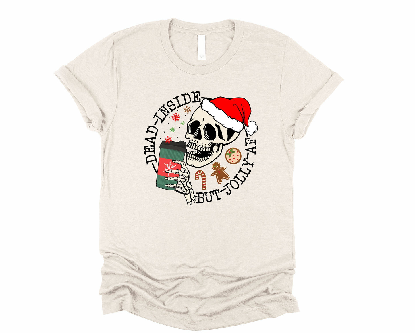 Wholesale Jolly AF Graphic Tee - Heather Grey