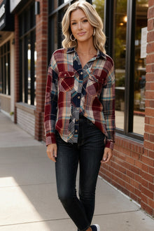  Rustic Remix Flannel Top